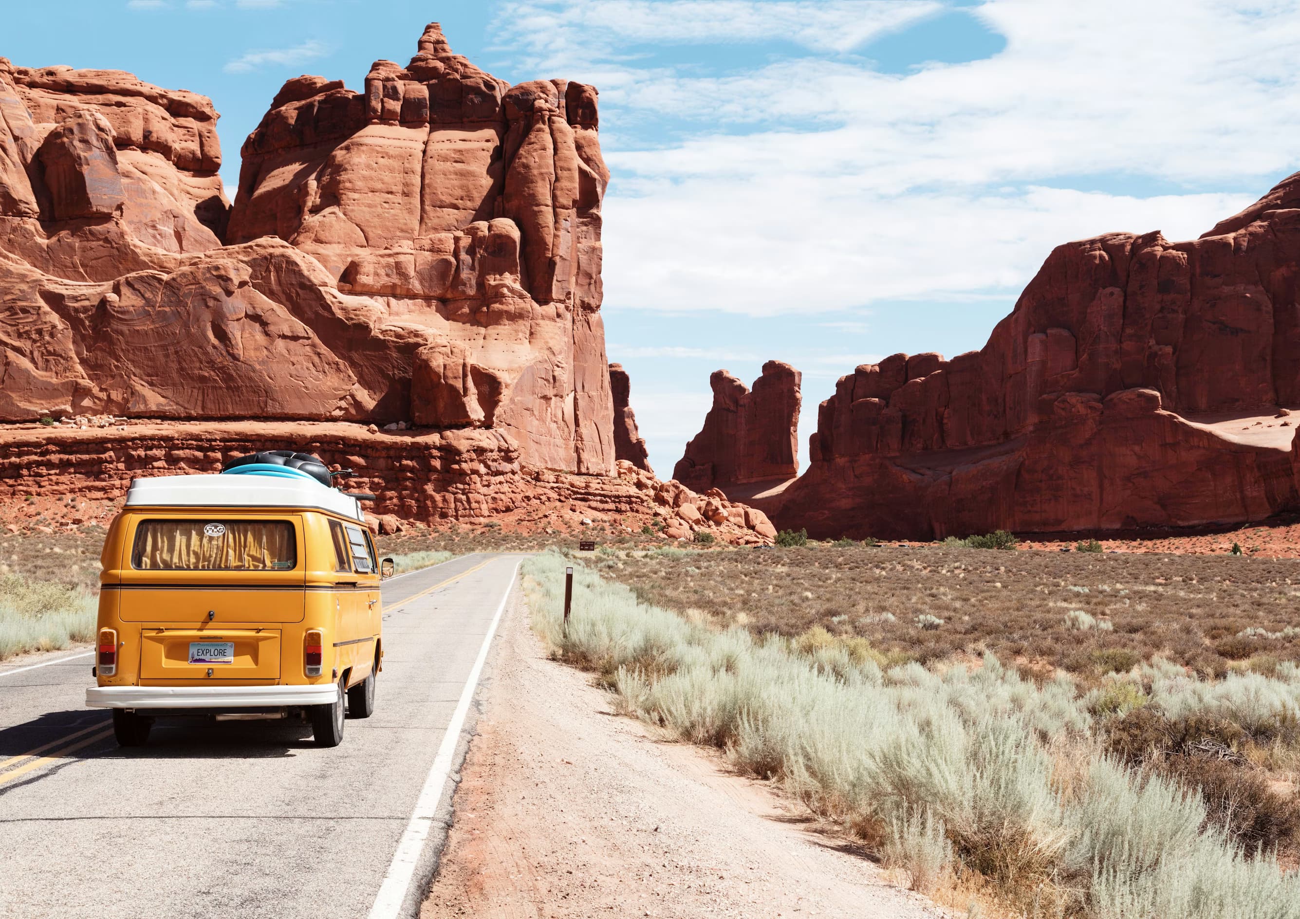 Scenic road trip through breathtaking landscape