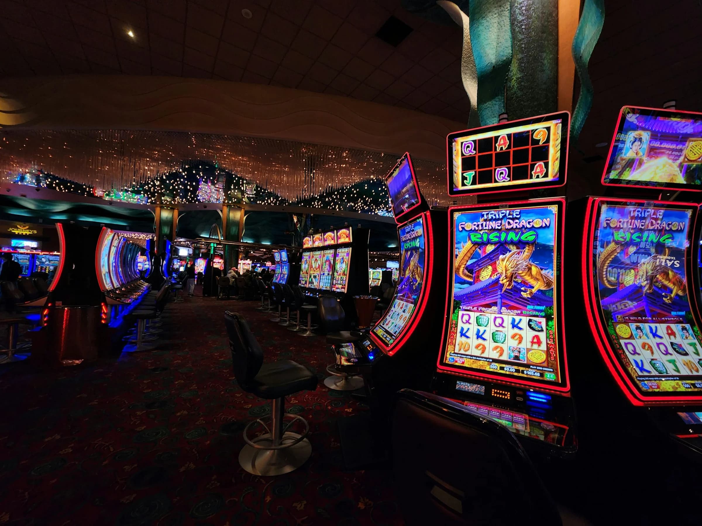 Glamorous casino resort at night