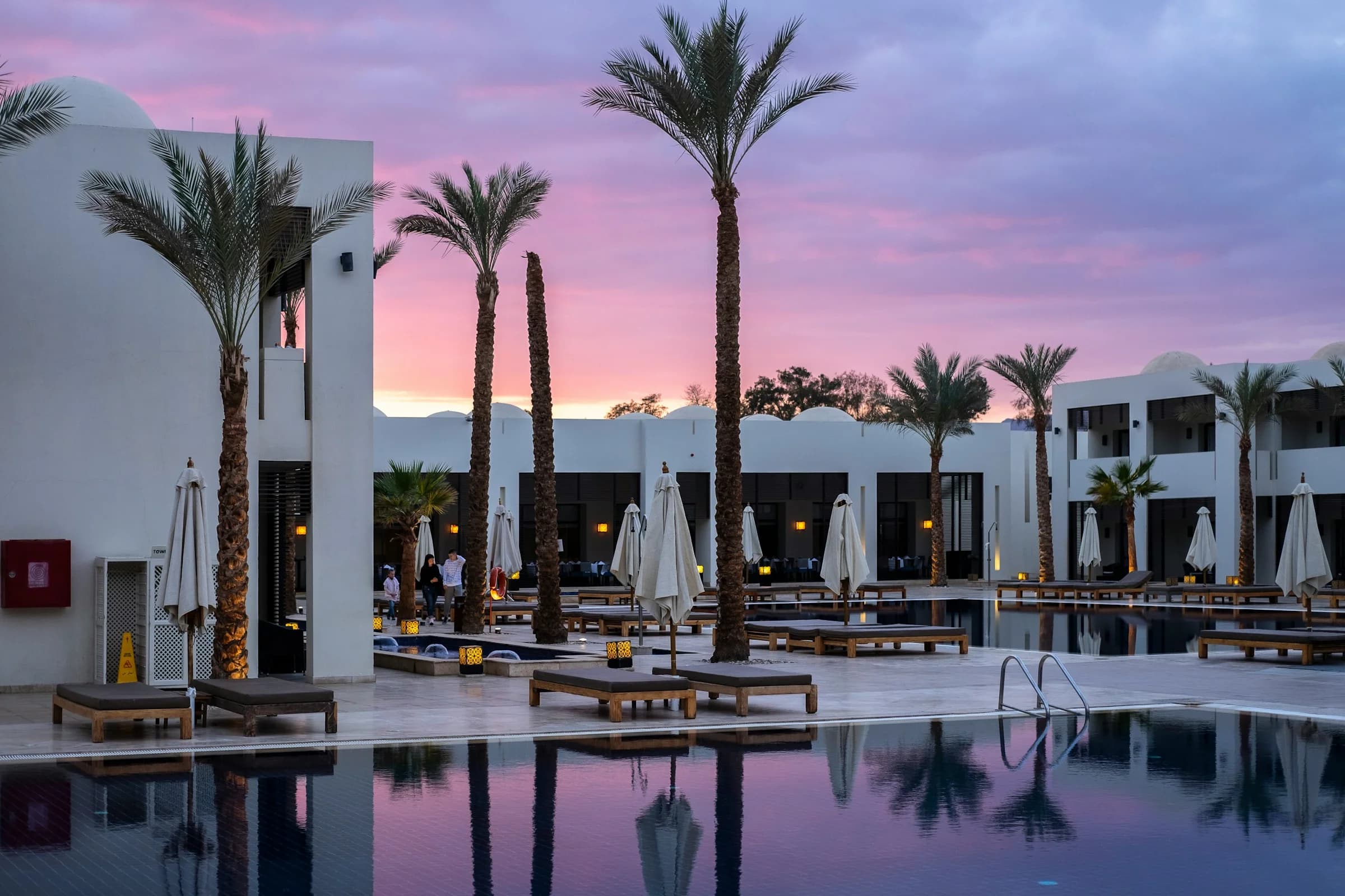 Luxury hotel pool